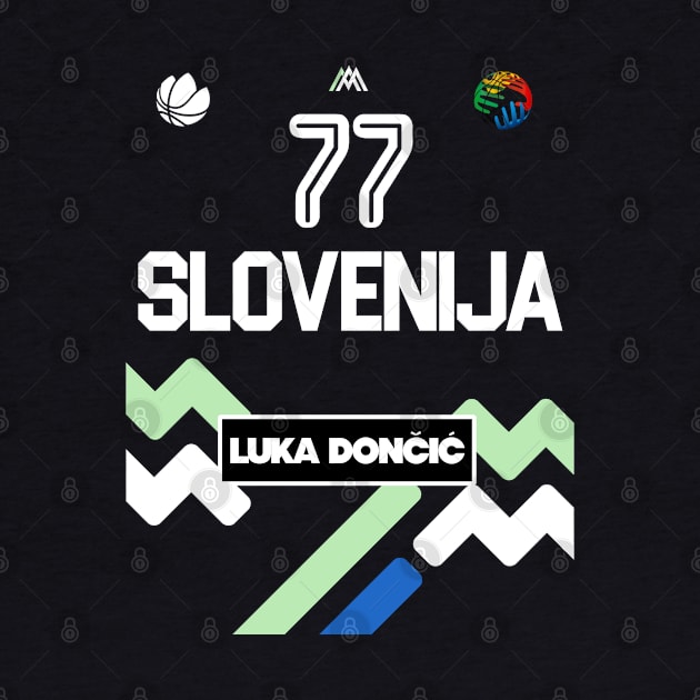 Luka Doncic Slovenia Jersey Fan Design by darklordpug